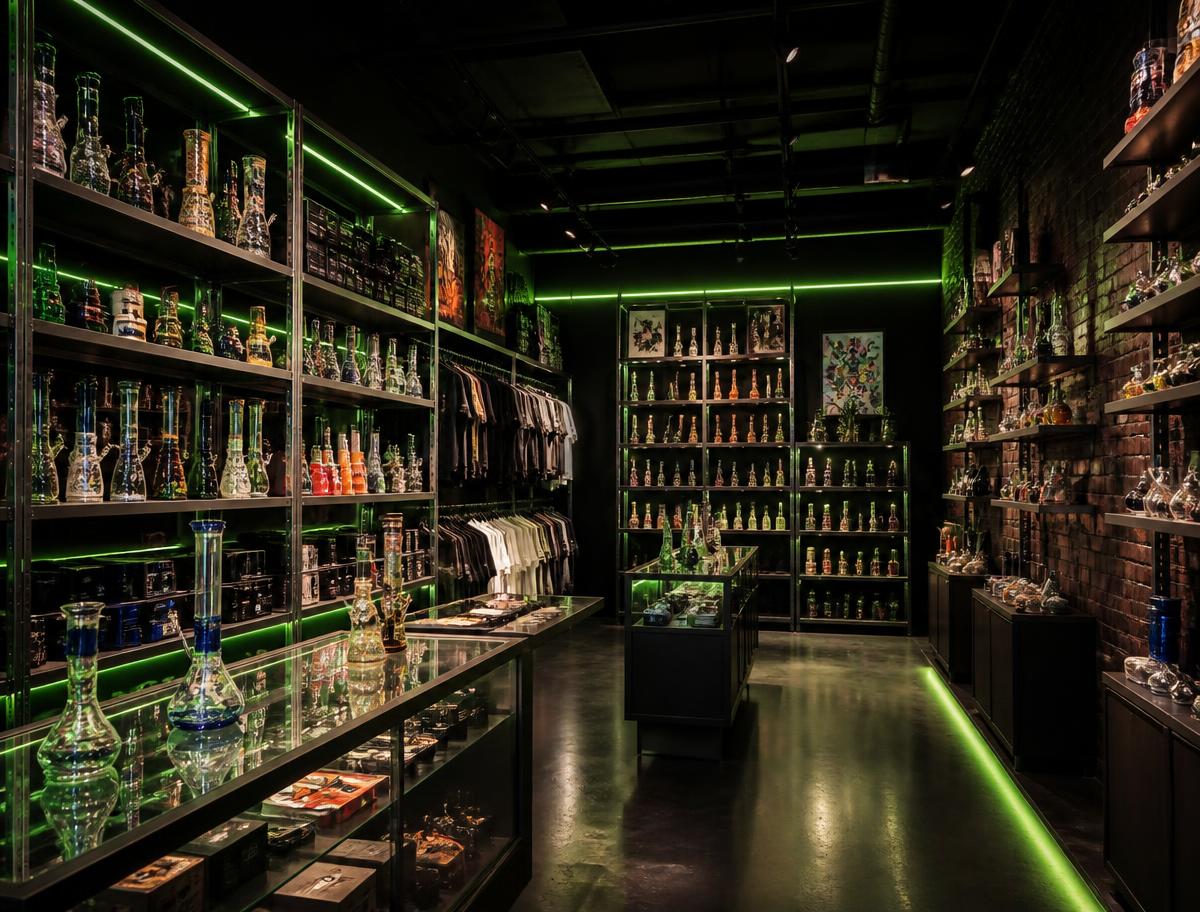 Inside the Haze Hut head shop
